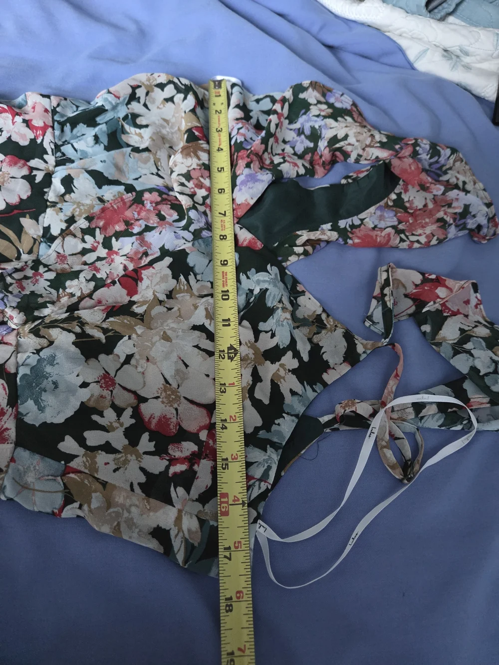 Lulu's Black Multi Floral Ruffle Wrap Maxi Dress - Picture 4 of 6